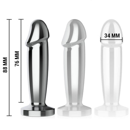 Vibrator anal INTENSE Vibrating Anal Plug S, control prin telecomandă, 10 funcții de vibrație, lungime 10 cm, argintiu