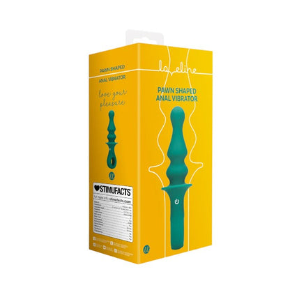 Vibrator anal LOVELINE Pawn Shaped Anal Vibrator, cu 12 funcții de vibrație, lungime 16.5 cm, diametru 3.4 cm, verde
