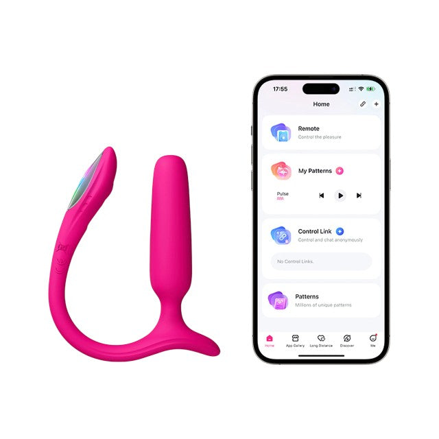 Vibrator anal LOVENSE Lush Anal, control prin aplicație, din silicon medical, până la 7500 vibrații pe minut, culoare roz