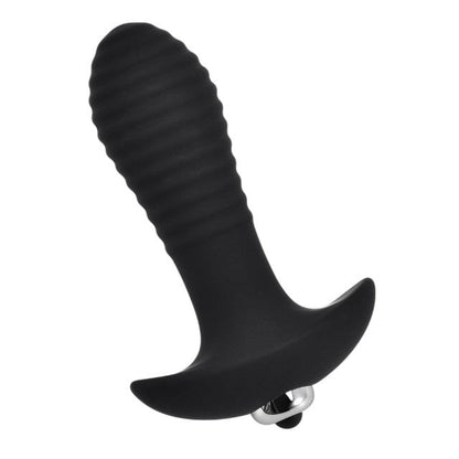 Vibrator anal LOVING JOY Swirl Vibrating Butt Plug, 7 funcții de vibrație, lungime inserabilă 8 cm, diametru 3 cm, negru