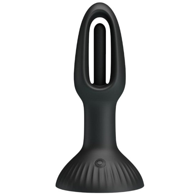 Vibrator anal PRETTY LOVE Hubert, cu 7 funcții de mișcări ritmice, din silicon, rezistent la apă, diametru 4 cm, negru
