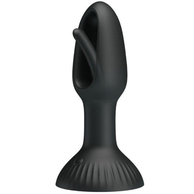 Vibrator anal PRETTY LOVE Hubert, cu 7 funcții de mișcări ritmice, din silicon, rezistent la apă, diametru 4 cm, negru
