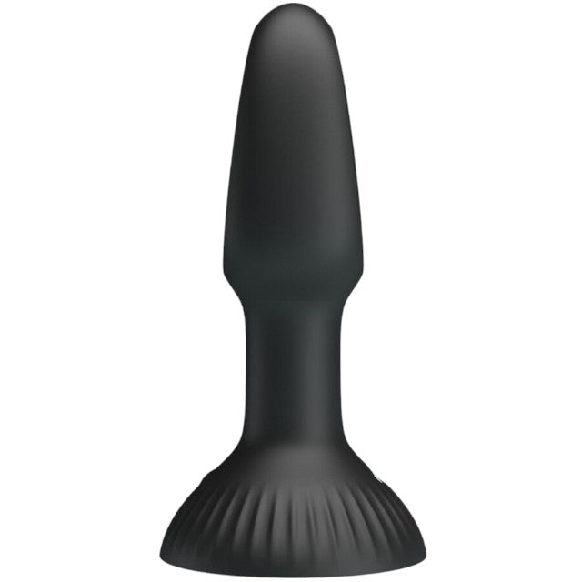 Vibrator anal PRETTY LOVE Hubert, cu 7 funcții de mișcări ritmice, din silicon, rezistent la apă, diametru 4 cm, negru