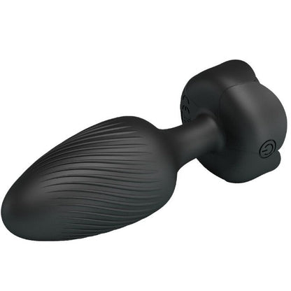Vibrator anal PRETTY LOVE Osborn, bază cu lumini LED, 10 funcții de vibrație, rezistent la apă, diametru 3.4 cm, negru