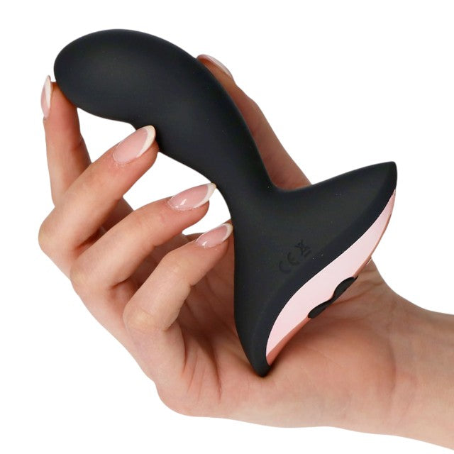 Vibrator anal TOYZ4LOVERS Behind Vers P-Factor, pentru stimularea prostatei, lungime 12.5 cm, diametru 3 cm, negru