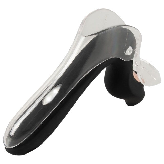 Vibrator BAD KITTY Vibrating Speculum, în formă de specul cu lumină LED, 10 funcții de vibrație, lungime 13.7 cm, negru
