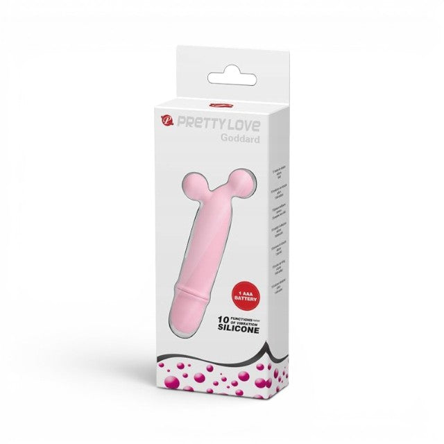 Vibrator bullet PRETTY LOVE Goddard, pentru stimularea clitorisului, 10 funcții de vibrație, din silicon, roz deschis
