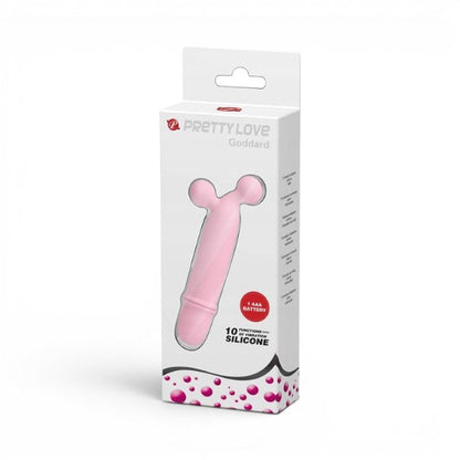 Vibrator bullet PRETTY LOVE Goddard, pentru stimularea clitorisului, 10 funcții de vibrație, din silicon, roz deschis