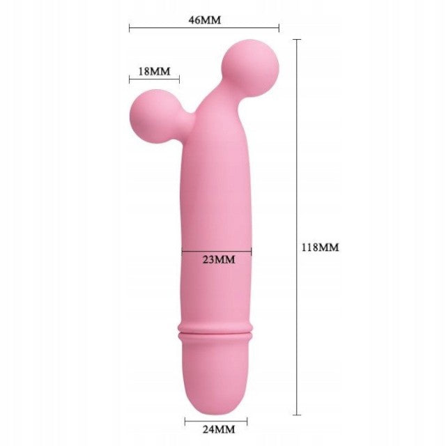 Vibrator bullet PRETTY LOVE Goddard, pentru stimularea clitorisului, 10 funcții de vibrație, din silicon, roz deschis