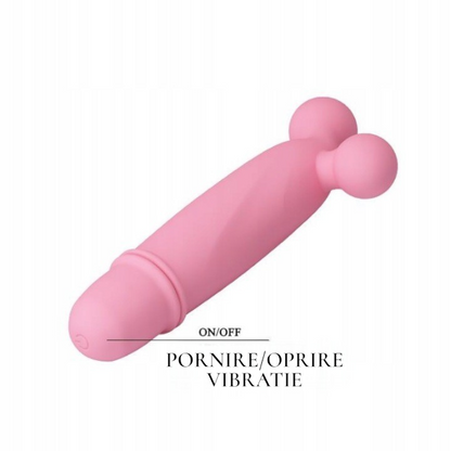 Vibrator bullet PRETTY LOVE Goddard, pentru stimularea clitorisului, 10 funcții de vibrație, din silicon, roz deschis