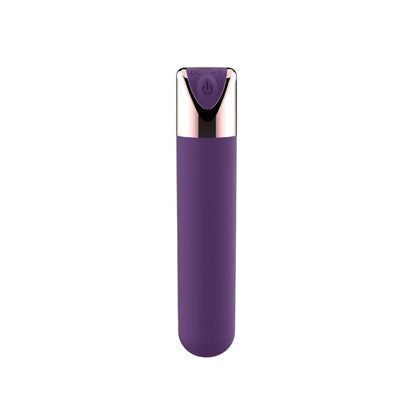 Vibrator bullet TOYZ4LOVERS Power Pocket Unforgettable Moments, 10 funcții de vibrație, 9 cm, mov