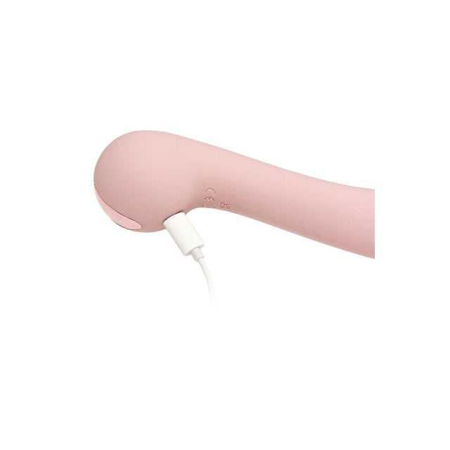 Vibrator DREAMTOYS Amour Lea Flexible Vibe, din silicon moale și flexibil, 10 funcții de vibrație, lungime 22.1 cm, roz
