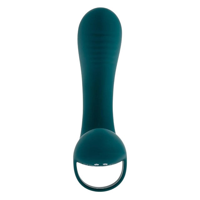 Vibrator dublu pentru deget PLAYBOY Wrapped Around Your Finger, 9 funcții de vibrație, rezistent la apă, verde