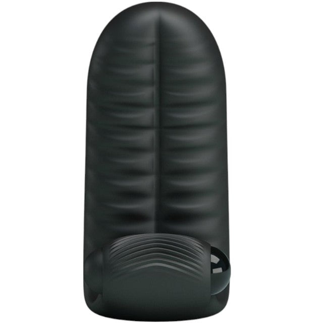 Vibrator dublu pentru deget PRETTY LOVE Abbott, pentru stimulare vaginală și clitoridiană, negru