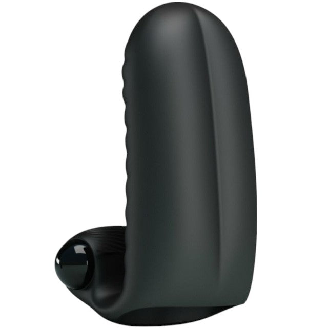 Vibrator dublu pentru deget PRETTY LOVE Abbott, pentru stimulare vaginală și clitoridiană, negru