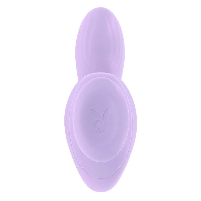 Vibrator dublu PLAYBOY Rev Me Up, cu mâner ergonomic, pentru stimulare clitoris și punctul G, 8 funcții de vibrație, mov