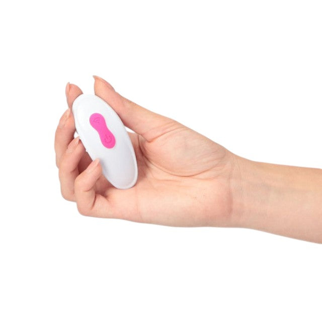 Vibrator dublu TOYZ4LOVERS Elys Be Amazed, control prin telecomandă, 9 funcții de vibrație, rezistent la apă, roz