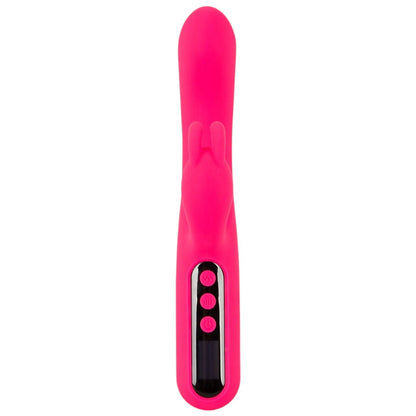 Vibrator dublu YOU2TOYS Pink Sunset Rabbit Vibrator, cu display digital, 10 funcții de vibrație, 4 viteze, culoare roz