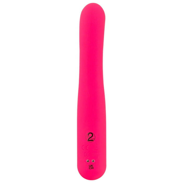 Vibrator dublu YOU2TOYS Pink Sunset Rabbit Vibrator, cu display digital, 10 funcții de vibrație, 4 viteze, culoare roz