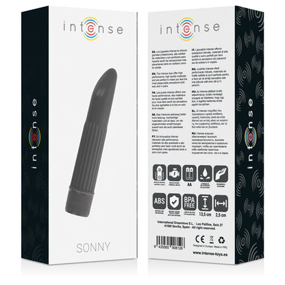 Vibrator INTENSE - SONNY, Negru, din ABS, 13,5cm