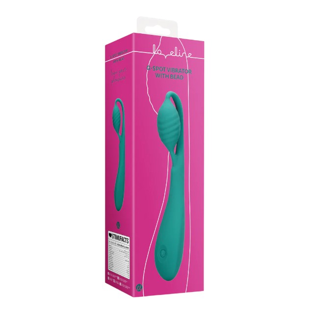 Vibrator LOVELINE G-Spot Vibrator with Bead, pentru stimularea punctului G, 12 funcții de vibrație, 21.6 cm, verde