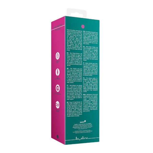 Vibrator LOVELINE G-Spot Vibrator with Bead, pentru stimularea punctului G, 12 funcții de vibrație, 21.6 cm, verde