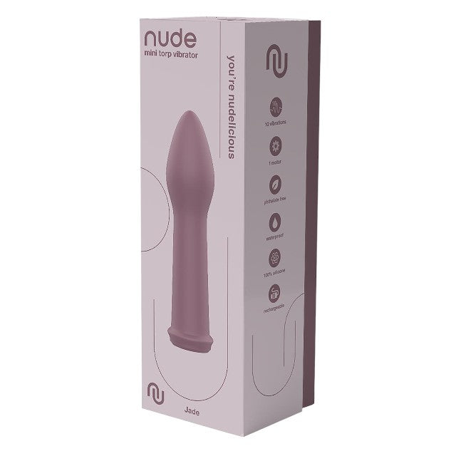Vibrator mini DREAMTOYS Nude Jade, 10 funcții de vibrație, rezistent la apă IPX6, lungime 14.7 cm, culoare mov