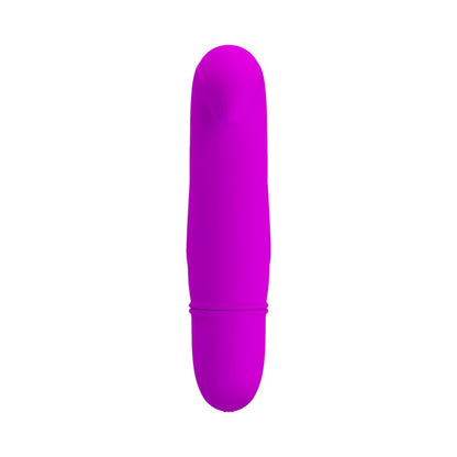 Vibrator mini PRETTY LOVE Dana, pentru punctul G, 10 funcții de vibrație, din silicon hipoalergenic, culoare roz, 10.6 cm