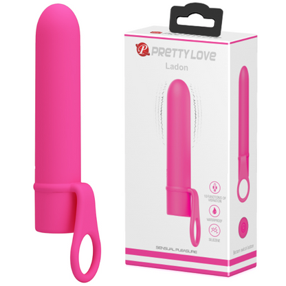 Vibrator mini PRETTY LOVE Ladon, 10 funcții de vibrație, rezistent la apă, lungime 13.5 cm, roz