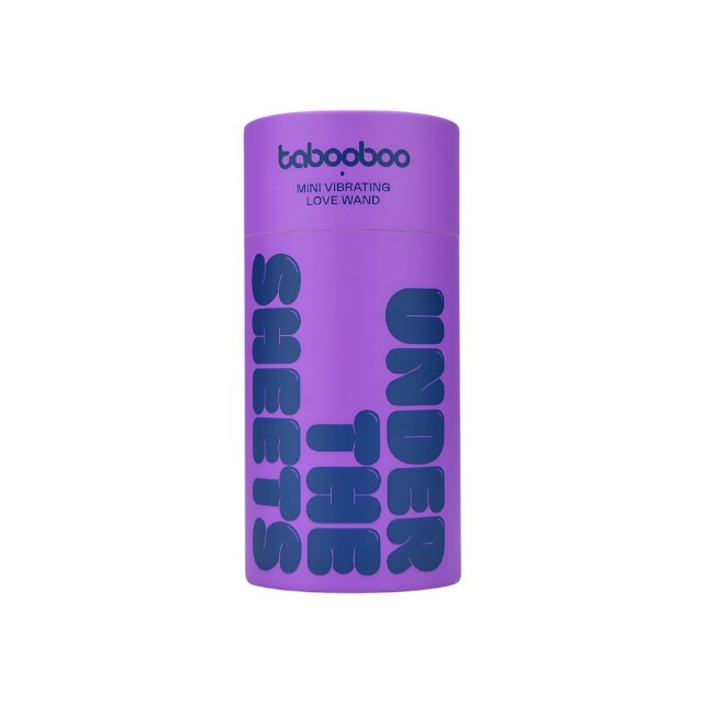 Vibrator mini wand TABOOBOO Under the Sheets, 10 funcții de vibrație, rezistent la apă, lungime 11 cm, mov
