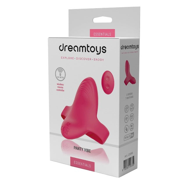Vibrator pentru chilot DREAMTOYS Essentials Panty Vibe, control prin telecomandă, 7 funcții de vibrație, 3 viteze, roz