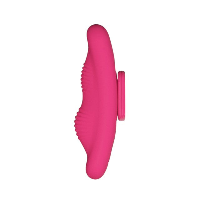 Vibrator pentru chilot MINA Veil Remote Controlled Panty, cu telecomandă, 10 funcții de vibrație, din silicon, 10 cm, roz