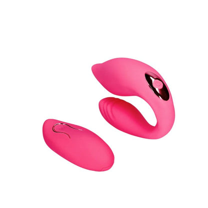 Vibrator pentru cupluri LOVELINE Couple Toy with Remote Control, control prin telecomandă, 10 funcții de vibrație, roz