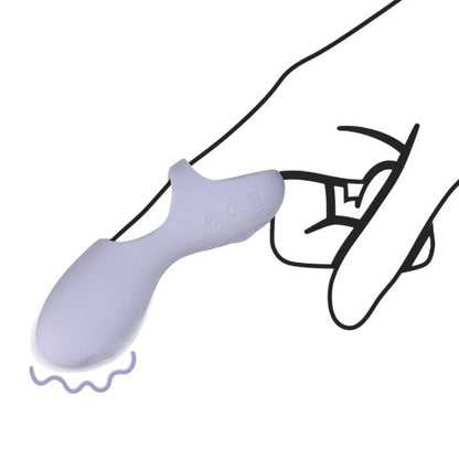 Vibrator pentru deget LOVELINE Silicone Finger Vibrator, pentru stimularea clitorisului, 10 funcții de vibrație, mov