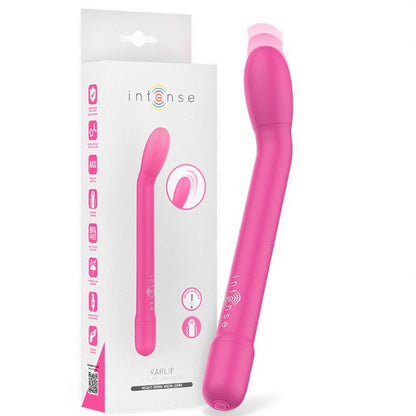 Vibrator pentru punctul G INTENSE Karlie, 10 funcții de vibrație, lungime 19 cm, culoare roz