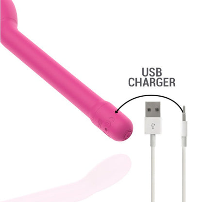 Vibrator pentru punctul G INTENSE Karlie, 10 funcții de vibrație, lungime 19 cm, culoare roz