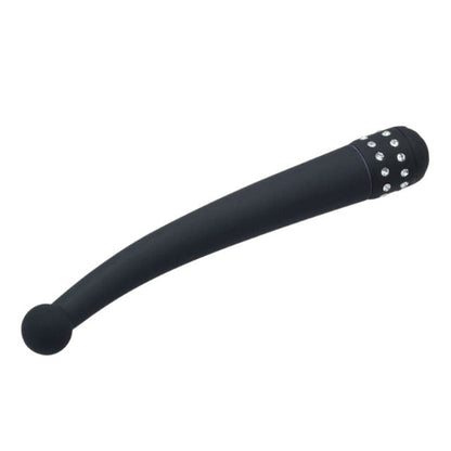 Vibrator pentru punctul G TOYZ4LOVERS Bulb of Diamond, design cu strasuri, cu vibrații multiple, 21.7 cm, negru (00904382)