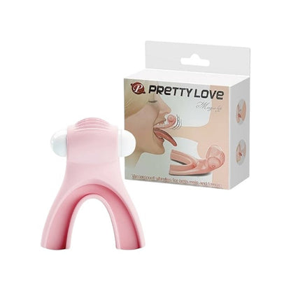 Vibrator pentru sex oral PRETTY LOVE Magic Lips, cu vibrații, bullet inclus, rezistent la apă, culoare roz, 7.5 cm