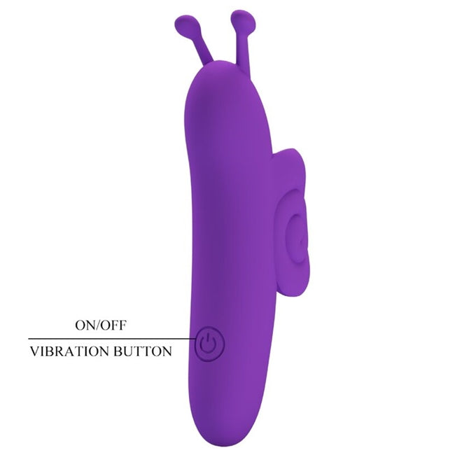 Vibrator PRETTY LOVE - SNAIL FINGER, silicon, mov, 10 functii de vibrare