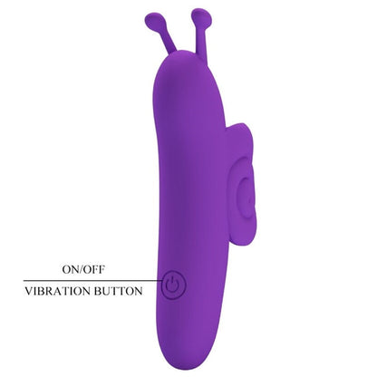 Vibrator PRETTY LOVE - SNAIL FINGER, silicon, mov, 10 functii de vibrare