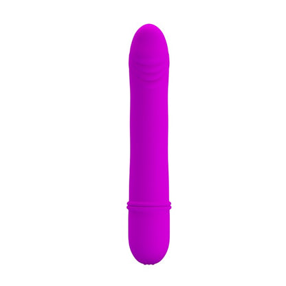 Vibrator PRETTY LOVE Beck, 10 funcții de vibrație, design ușor curbat, din silicon hipoalergenic, culoare roz, 12 cm