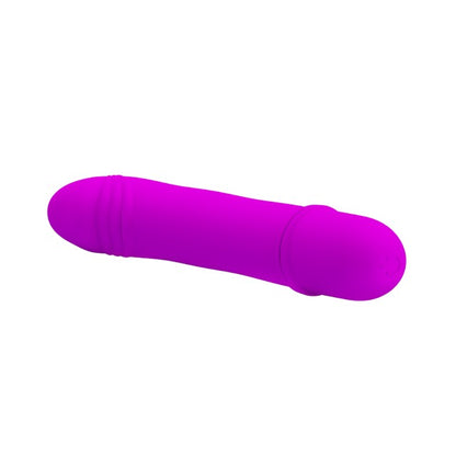 Vibrator PRETTY LOVE Beck, 10 funcții de vibrație, design ușor curbat, din silicon hipoalergenic, culoare roz, 12 cm