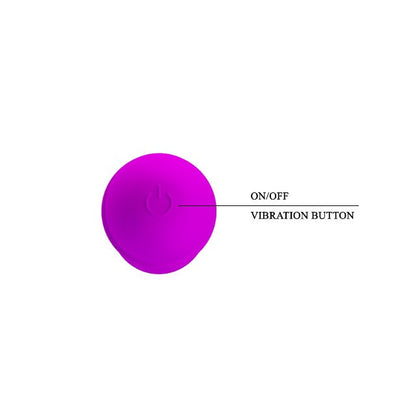 Vibrator PRETTY LOVE Beck, 10 funcții de vibrație, design ușor curbat, din silicon hipoalergenic, culoare roz, 12 cm