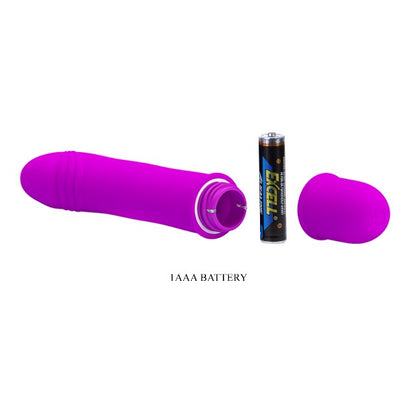 Vibrator PRETTY LOVE Beck, 10 funcții de vibrație, design ușor curbat, din silicon hipoalergenic, culoare roz, 12 cm