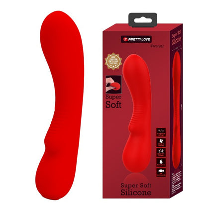 Vibrator PRETTY LOVE Matt, design elegant, 12 funcții de vibrație, funcție de memorie, din silicon moale, culoare roșu