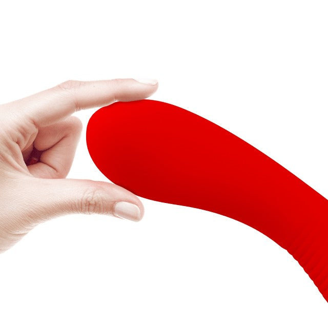 Vibrator PRETTY LOVE Matt, design elegant, 12 funcții de vibrație, funcție de memorie, din silicon moale, culoare roșu