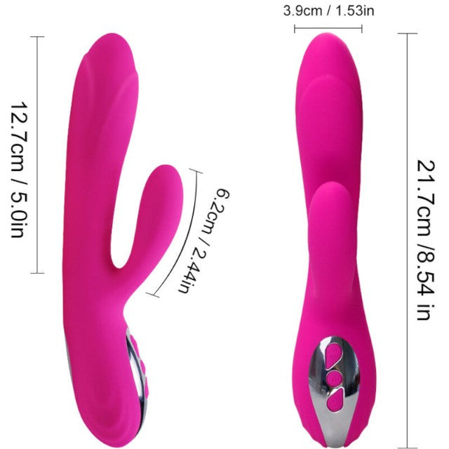 Vibrator rabbit ARMONY Flexible Heat Effect, cu funcție de încălzire, 10 funcții de vibrație, din silicon premium, roz