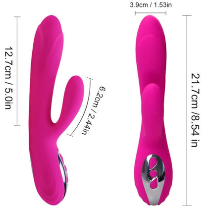 Vibrator rabbit ARMONY Flexible Heat Effect, cu funcție de încălzire, 10 funcții de vibrație, din silicon premium, roz