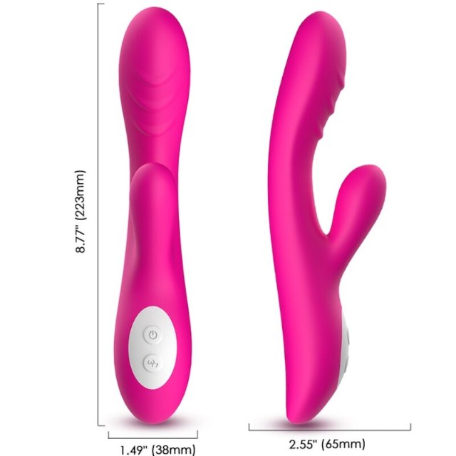 Vibrator rabbit ARMONY Spark Vibrator, cu funcție de încălzire, 9 funcții de vibrație, silențios, rezistent la apă, roz