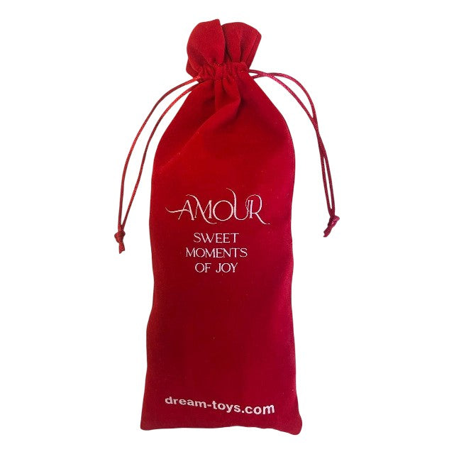 Vibrator rabbit DREAMTOYS Amour Camille, pentru stimularea clitorisului și punctului G, 10 funcții de vibrație, roșu